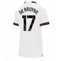 Manchester City Kevin De Bruyne #17 Fotballklær Bortedrakt Dame 2023-24 Kortermet